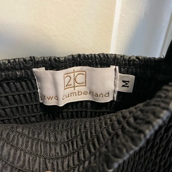 Two Cumberland leather peplum top size M - Picture 3 of 3